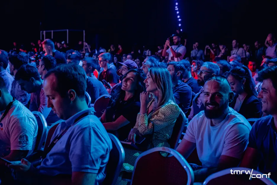 The audience during a panel on day one